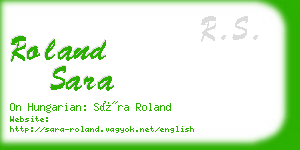 roland sara business card